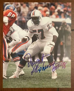 Dwight Stephenson SIGNED Miami Dolphins 8x10 color photo w/ HOF inscription - Picture 1 of 1