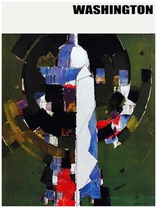 Decor Travel Poster.Fine Graphic Art Design.WASHINGTON.Home Abstract Art.626 - Picture 1 of 1
