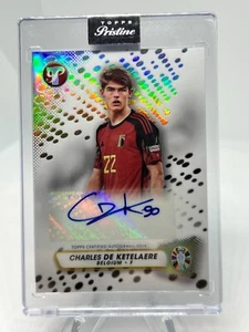 2023 Topps Pristine Road to UEFA Euro 2024 - Auto #PA-CD Charles De Ketelaere - Picture 1 of 2