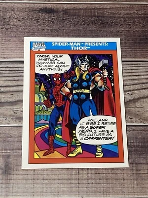 Marvel Universe Spider-Man Presents: Thor 154 1990 Impel Trading Card - Image 1 of 2