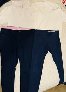 Lot of 4 Girls Size 16 Uniforms (2) Shirts (2) Pants - Picture 1 of 10