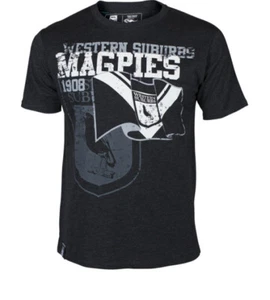 Western Suburbs Magpies ARL/NRL Retro Heritage Flag Print T Shirt Size S-5XL! - Picture 1 of 3
