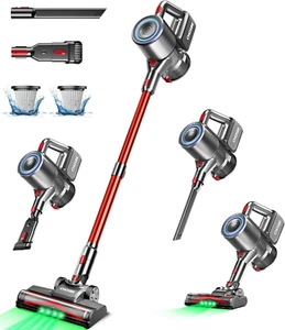 Cordless 500W Stick Vacuum, 45Min Runtime, Anti-Tangle, 1.5L Dust Cup - Picture 1 of 11