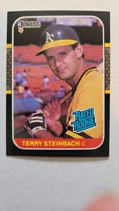 Donruss Terry Steinbach 1987 novato con clasificación #34 casi nuevo - Imagen 1 de 1