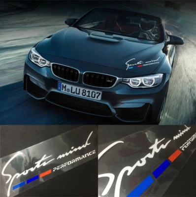 1 pieza calcomanías blancas de PVC adhesivas de PVC para capó delantero de coche Sports Mind PERFORMANCE Foto 1 de 4