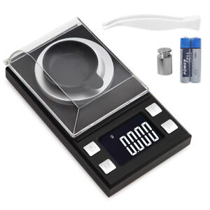 Digital Scale 50g/.001g Lab Balance Diamond Gold Weighing Pans LCD New