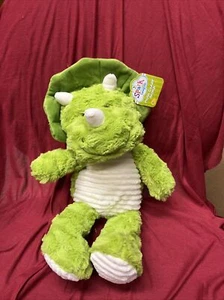 Spark Create Imagine Plush Triceratops Green Dinosaur Cuddle Rattle Crinkle - Picture 1 of 3