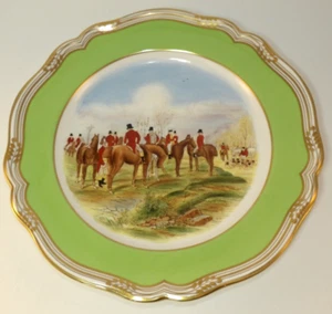 Spode Hunting Scenes 10 3/4" J F Herring Cabinet Plate The Meet c1960 Excellent - Picture 1 of 6