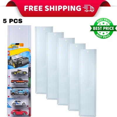 5-Pack Diecast Display Case for Hot Wheels & Matchbox Cars, Wall Mountable - Image 1 of 4
