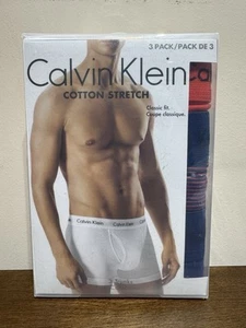 Calvin Klein Herren Classic Fit Low Rise Trunks 3er Pack - Orange & Blau - XL - Bild 1 von 3