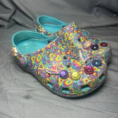 Zuecos clásicos Crocs X Lisa Frank niños talla J2 edición limitada Foto 1 de 4
