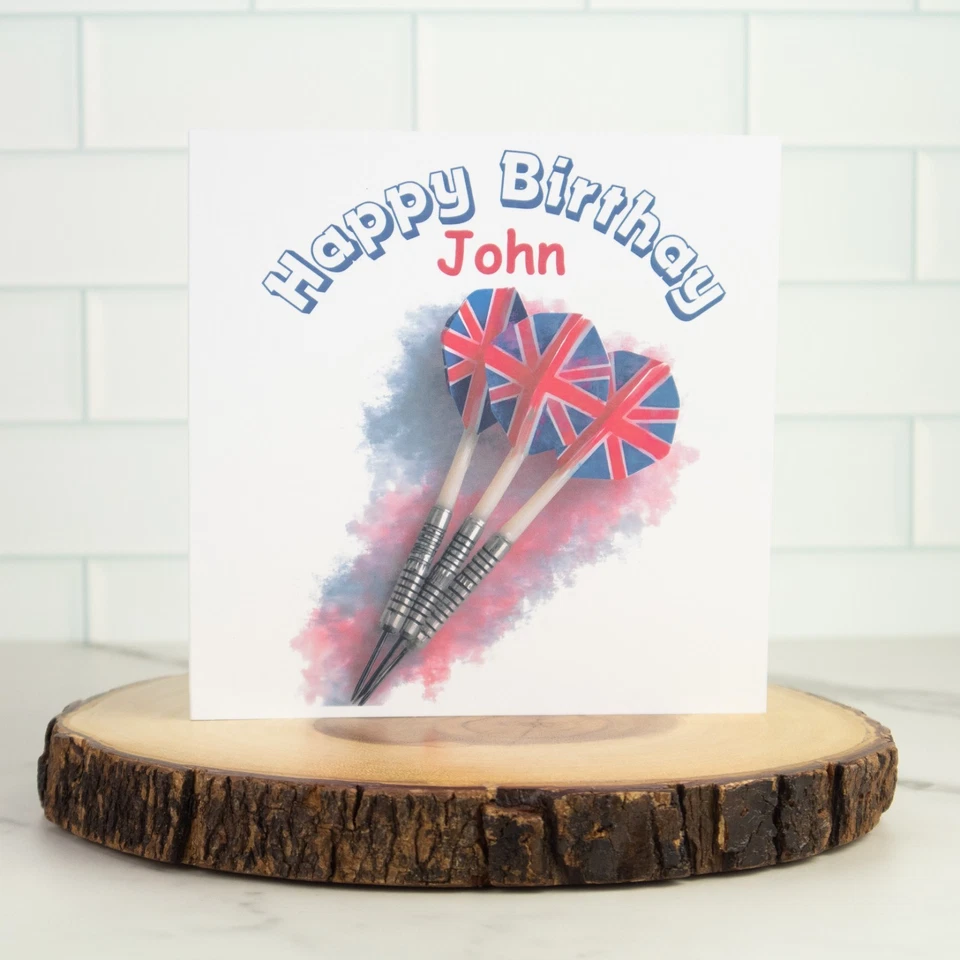 Handmade Dart Player Birthday Card Personalised - Image 1 of 4