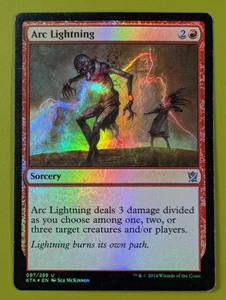 FOIL Arc Lightning x1 Khans of Tarkir x1 Magic the Gathering MTG - Picture 1 of 1