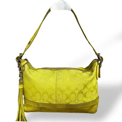 Coach 9363 黄色签名 East West Duffle Y2K 单肩带 — 第 1/4 张图片
