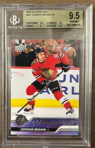 2023 2023-24 Upper Deck Young Guns Rookie #451 Connor Bedard YG BGS 9.5 GEM MINT - Picture 1 of 8