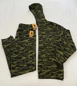 Carhartt Fleece Camo Logo Boys Unisex Sweatpants & Hoodie Matching Set Size XL - Picture 1 of 16