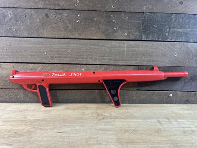 Pistola de juguete ideal de colección 1961 disparo truco espacial doble cara dos vías MCM Foto 1 de 4