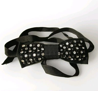 ВИНТАЖНЫЙ мужской галстук-бабочка со стразами Therese Ahrens NY для свадебной вечеринки выпускного - Изображение 1 из 3