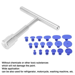 •Paintless Dent Removal Puller T Bar With 18pcs Pulling Tabs Kit Auto Body - Picture 1 of 12