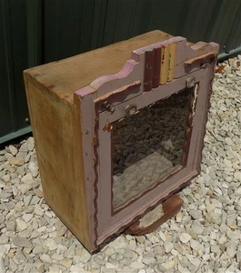 Medicine Cabinet, Vintage Wood Display Case, Wall Mount Cupboard, Shadow Box, A2 - Picture 1 of 9