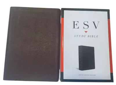 ESV Study Bible 2018 Burgundy Genuine Leather - Image 1 of 4