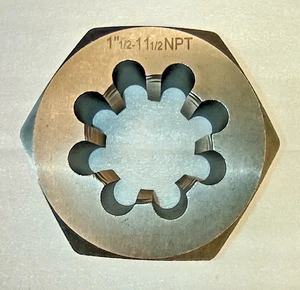 1-1/2"-11-1/2" NPT Carbon Steel Hex Pipe Die, DWTHXNPT112 - Picture 1 of 11