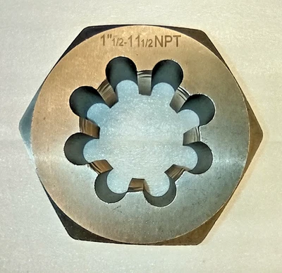 1-1/2"-11-1/2" NPT Carbon Steel Hex Pipe Die, DWTHXNPT112 - Image 1 of 4