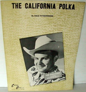 TEX WILLIAMS Sheet Music THE CALIFORNIA POLKA Capitol Songs 40s COUNTRY Western - Picture 1 of 1