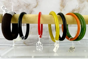 Bakelite Bracelet Bangles Vintage Jewelry For 7 1/2 Inch Wrist - Picture 1 of 12