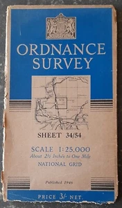 Ordnance Survey 1:25.000 Map of Bleasdale - Sheet 34/54 - Paper - 1946 - Bild 1 von 3