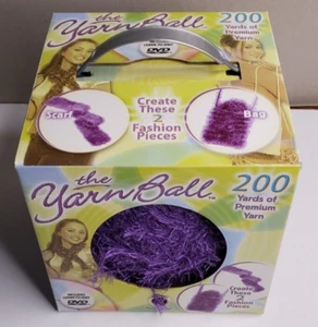 The Yarn Ball 200 Yards of Premium Yarn Purple with DVD & Instructions - Picture 1 of 5