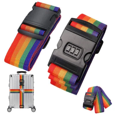 Verstellbare starke zusätzliche Sicherheit Reise Koffer Gepäck Gepäck Gurte Bindegurt - Bild 1 von 4
