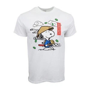 PEANUTS JAPANESE WHITE GRAPHIC T SHIRT - Picture 1 of 2