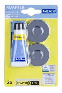 WENKO Power-Loc Adapter Premium/Classic - Befestigen ohne bohren, Chrom - Bild 1 von 2