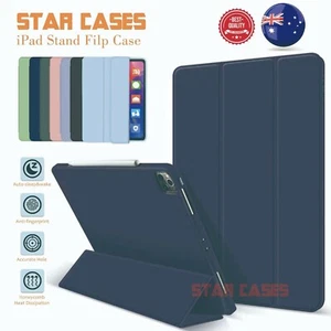 iPad Pro12.9 2018/2020/2021 Smart Silicone iPad Case Flip Cover&Pen Holder - Picture 1 of 18