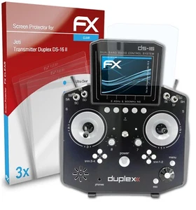 atFoliX 3x Protecteur d'écran pour Jeti Transmitter Duplex DS-16 II clair - Zdjęcie 1 z 9
