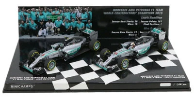 Minichamps Mercedes Constructors Champion 2015 Hamilton/Rosberg 2 Car Set 1/43  - Image 1 of 4