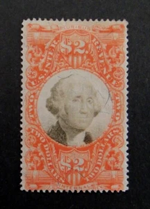 US Revenue Stamp R145 $2 1872 3rd Issue #2 - Picture 1 of 2