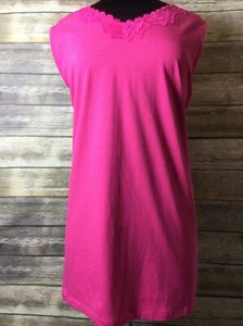 Cj Banks Plus Size 3XL Pink Lace V-Neck Tank Top Stretchy - Picture 1 of 3