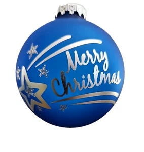 A Bronner’s 3” Blue & Silver Stars Christmas Ornament - Picture 1 of 4