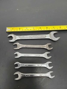 Lot of 5 Open-End Wrenches 11/16" 13/16" 9/16" 1/2" 3/8" 7/16" SAE  - Bild 1 von 12