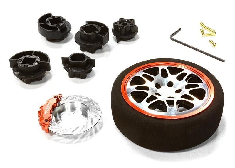 Dual 8 Spoke Steering Wheel Set for Most HPI, Futaba, Airtronics, Hitec & KO - Image 1 of 1