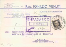 aa596 cartolina commerciale trapani citta'