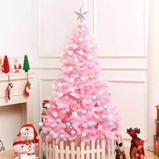 1.2M Cherry Blossom Pink Christmas Tree Decoration Deluxe with LED Light Decor