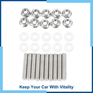 Pack(10) Exhaust Manifold Bolt Stud Hardware for Honda for Acura B C D F H K - Bild 1 von 7