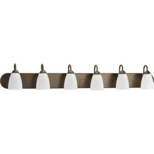 Progress Lighting Gather Collection 48 in. 6-Light Antique Bronze Vanity Light - Picture 1 of 15