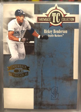2005 Donruss Throwback Threads Throwback Collection Rickey Henderson insert card