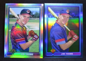 Lot (2) 2013 Bowman Rookie Reprint Jim Thome Blue Sapphire & Refractor #68 - Picture 1 of 3