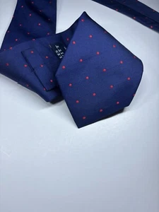 Charles Tyrwhitt Blue Polka Dotted Necktie Men’s 100% Silk 59” - Picture 1 of 7