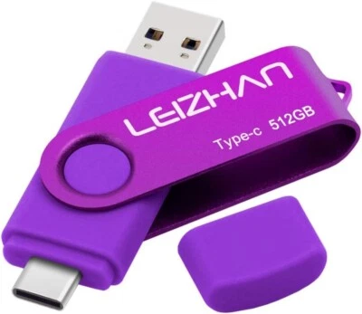 512GB Type C USB Flash Drive, USB-C Memory Stick 3.0 for Android Pc Smartphone - Image 1 of 4